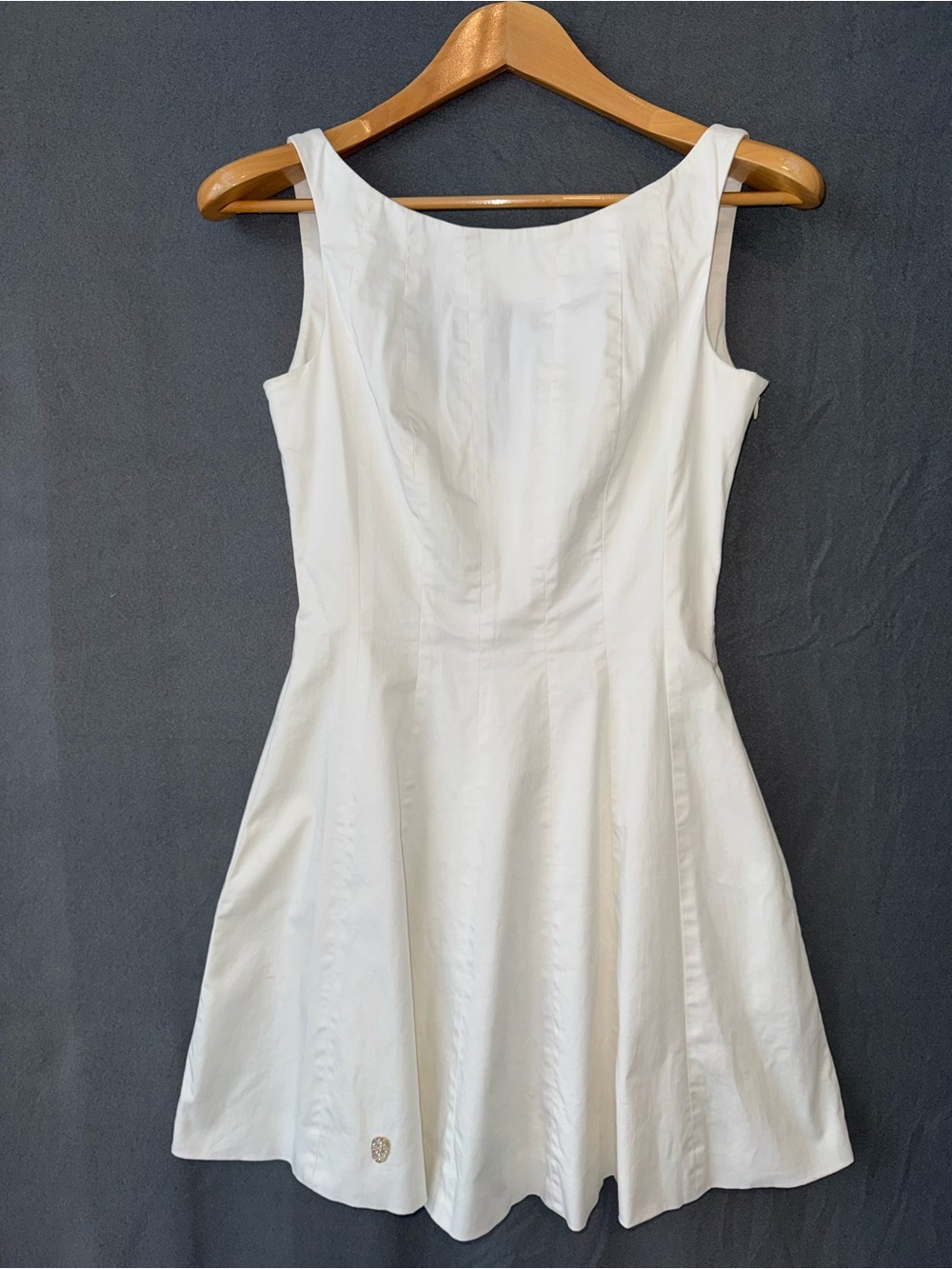 Luxury White Fit & Flare Skater Dress S Philipp Plein Italy Off White